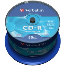 Диск CD-R Verbatim 700Mb 52x Cake Box DataLife (50шт) (43351)