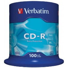 Диск CD-R Verbatim 700Mb 52x DataLife Cake Box (100шт) (43411)