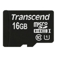 Карта памяти   16Gb MicroSD Transcend Class 10 + adapter (TS16GUSDU1)