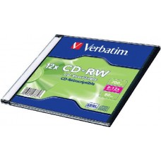 Диск CD-RW Verbatim 700Mb 12x Slim Case (20шт) (43762)