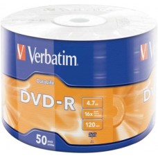 Диск DVD-R Verbatim 4.7Gb 16x (50шт) (43791)