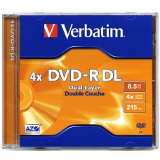 Диск DVD-R Verbatim 8.5Gb 4x Dual Layer Azo (1шт) (43542)