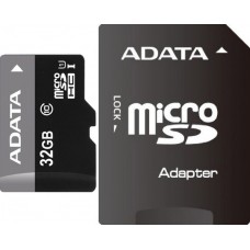 Карта памяти   32Gb MicroSD ADATA Class 10 + adapter (AUSDH32GUICL10-RA1)