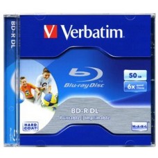 Диск BD-R Verbatim 50Gb 6x Dual Layer Jewel Case Printable (1 шт.) (43736/43735)