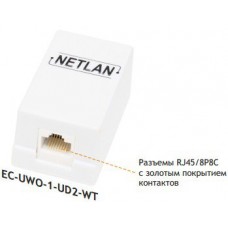 Сетевая розетка NETLAN EC-UWO-1-UD2-WT-10