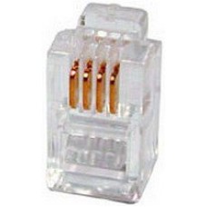 Телефонный разъем Hyperline PLUG-4P4C-P-C2