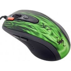 Мышь  A4Tech XL-750BK Green Fire USB