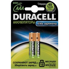 Аккумулятор Duracell (AAA, 800mAh, NiMH, 2 шт)