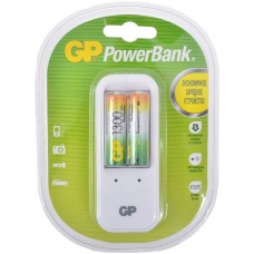 Зарядное устройство GP PB410GS130-2CR2 + 2x AA 1300mAh