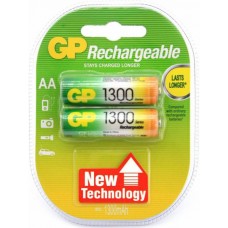 Аккумулятор GP (AA, NiMH, 1300mAh, 2 шт)