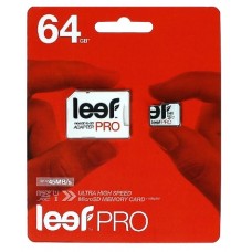 Карта памяти 64Gb MicroSD Leef Pro Class 10 + adapter (LFMSDPRO-06410R)