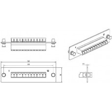 Панель Hyperline FO-FPM-W120H32-12LC-AQ