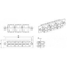 Панель Hyperline FO-FPM-W120H32-6DSC-AQ