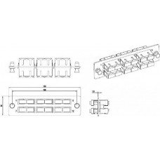 Панель Hyperline FO-FPM-W120H32-6DSC-BL