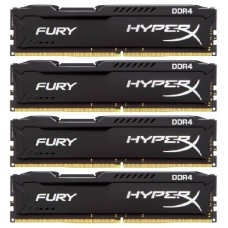 Оперативная память 16Gb DDR4 2400MHz Kingston HyperX Fury (HX424C15FBK4/16) (4x4Gb KIT)