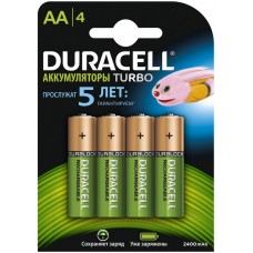 Аккумулятор Duracell (AA, 2400mAh, NiMH, 4 шт)