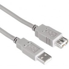 Кабель удлинительный HAMA USB 2.0 A (M) - A (F), 1.5м (H-53725)