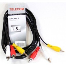 Кабель Telecom 3xRCA (M) - 3xRCA (M), 1.5м (TAV7150-1.5M)