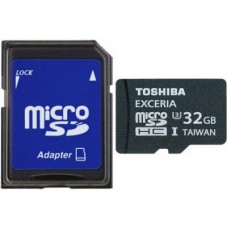 Карта памяти 32Gb MicroSD Toshiba Exceria Class 10 + Adapter (SD-CX32UHS1)