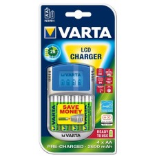 Зарядное устройство Varta LCD Charger + 4x AA 2600mAh