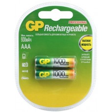 Аккумулятор GP (AAA, NiMH, 1000mAh, 2 шт)