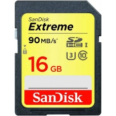 Карта памяти 16Gb SDHC SanDisk Extreme Class 10 UHS-I U3 (SDSDXNE-016G-GNCIN)