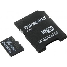 Карта памяти 64Gb MicroSD Transcend Class 10 + adapter (TS64GUSDXC10)