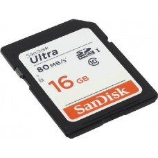 Карта памяти 16Gb SanDisk Ultra SDHC Class 10 (SDSDUNC-016G-GN6IN)