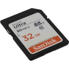 Карта памяти 32Gb SanDisk Ultra SDHC Class 10 (SDSDUNC-032G-GN6IN)