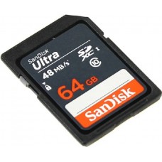 Карта памяти 64Gb SanDisk Ultra SDXC Class 10 (SDSDUNB-064G-GN3IN)