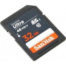 Карта памяти 32Gb SDHC SanDisk Ultra Class 10 UHS-I U1 (SDSDUNB-032G-GN3IN)