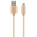 Кабель Rombica USB - microUSB, 1м Gold (CB-C2U0G)