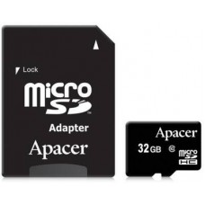 Карта памяти 32Gb MicroSD Apacer Class 10 + адаптер (AP32GMCSH10U1-R)