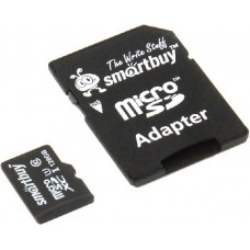 Карта памяти 128Gb MicroSD SmartBuy Class 10 + adapter (SB128GBSDCL10-01)