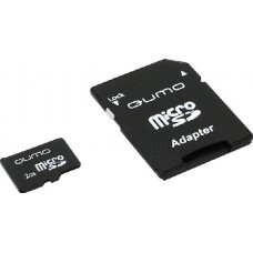 Карта памяти 2Gb MicroSD QUMO + Adapter (QM2GMICSD)