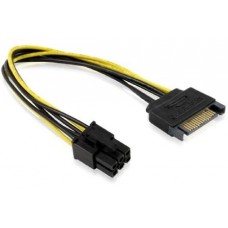 Кабель питания Greenconnect SATA - ATX 6-pin, 0.15m (GC-ST218)