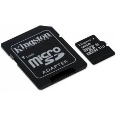 Карта памяти 16Gb MicroSD Kingston Class 10 + адаптер (SDCIT/16GB)