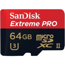 Карта памяти 64Gb MicroSD SanDisk Extreme Pro UHS-II + USB3.0 Reader (SDSQXPJ-064G-GN6)