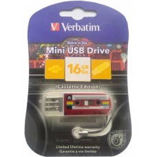 USB Flash накопитель 16Gb Verbatim Mini Cassette Red (49398)