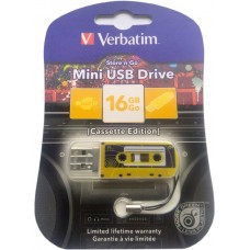 USB Flash накопитель 16Gb Verbatim Mini Cassette Yellow (49399)