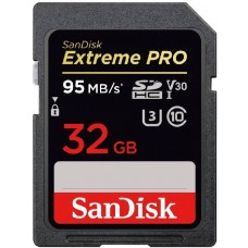 Карта памяти 32Gb SanDisk Extreme Pro SDHC Class 10 UHS-I U3 (SDSDXXG-032G-GN4IN)