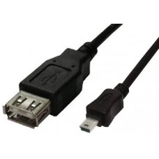 Переходник Buro USB 2.0 A (F) - Mini USB B (M), 0.2m (OTG_MINI)