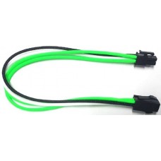 Удлинитель Nanoxia 4-pin P4 Green/White, 0.3m (NXP4V3EGW)