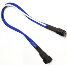 Удлинитель Nanoxia 3-pin, 0.3m Blue/White (NX3PV3EBW)