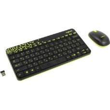 Клавиатура + мышь Logitech Wireless Combo MK240 Nano Black/Yellow (920-008213)