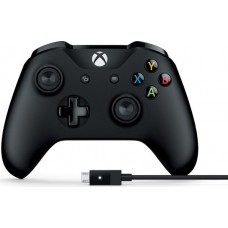 Геймпад Microsoft Xbox Controller Black + Cable (4N6-00002)