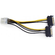 Кабель питания для видеокарт Gembird 8-pin PCI-E - 2xSATA (CC-PSU-83)