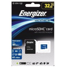 Карта памяти 32Gb MicroSD Energizer Ultimate Class 10 + адаптер (FMDAAU032A)