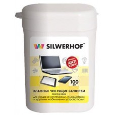 Silwerhof Notebook Clean чистящие салфетки влажные, для ноутбуков/планшетов, 100 шт