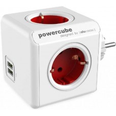 Сетевой разветвитель Allocacoc PowerСube Original Red 2x USB